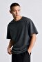 Men's raglan short sleeve knit t-shirt - black
