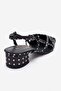 Olena Black and White Polka Dot Women's Heeled Sandals - 5
