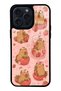 iPhone 14 Pro Max Strawberry Capybara Design Glossy Phone Case