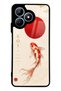 حافظة هاتف لامعة بتصميم Realme Note 50 Minimal Koi Grace