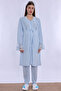 Cotton Maternity Pajama and Dressing Gown Set Effortt - Blue - 3