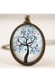 Bronze Vintage Women Necklace Authentic Copper Jewelry Black White Flower Medallion Long Chain - 3
