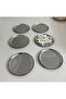 Steel Silver Color 6 Pieces Plain Mini Snack Bowl Cake Dessert Plate 12 cm - 3
