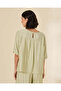 Women Green Embroidered Blouse - 3