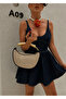 Ri̇ley Wicker Brown Women's Hand and Shoulder Bag - 3