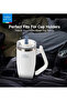 Temp Guard Vacuum Insulated Travel Mug – 180° Rotating Handle, 24H Cold & 12H Hot Retention, Leak-Proof Lids - 6