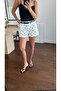 White Polka Dot Pattern Shorts - 2