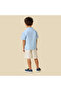 Camp Collar Short Sleeve Shirt and Shorts Set with Embroidery - 4