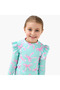 Girls Bow Print Rash Guard Set - 5
