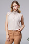 Women's Hakim Collar Blouse with Stone and Pearl Detailing, Sleeveless, Premium Quality, Stylish Tunic - 5