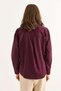 Women's Stylish Design Shirt with Tie Front in Burgundy - 7