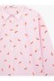 Cotton Long Sleeve Beach Shirt with Chili Print Detail - 5