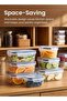 24-Pieces Airtight Food Storage Containers Set - BPA-Free PP Plastic, Snap Lock & Silicone Seal - 7