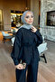 Black Shirt and Pants Modal Suit - 3