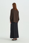 Front Cut Shirt - Brown - 4