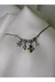 Bee and Flower Detailed Zircon Stone Charm Model Women's Bracelet - 4