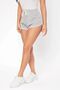 Women's Gray_Black Two-Piece White Piping Mini Shorts - 3
