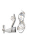 Silver Girls' High Heel Shoes Transparent Heel Stone Evening Dress Wedding Graduation Show Shoes - 3