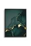 Gilded Jade Abstract Wall Art | Framed Canvas Print with Gold Foil Embossed | Luxury Modern Decor for Living Room, Bedroom, Office & Gift - 2