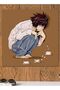Death Note Anime Themed Printed MDF Wall Art Brown/Blue/White 30x30cm - 2