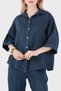 100% Linen Brode Detailed Short Sleeve Shirt Shirt 69912875 - 4