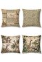 African Safari Patterned 4-Piece Throw Pillow Cover Set - 4