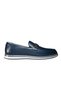 Royal Men's Metal Buckle Loafer Shoes Navy Blue