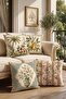 Antique Lemon Plant Patterned 4-Piece Throw Pillow Cover Set