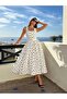Women's Polka Dot Patterned Long Strap Dress - 6