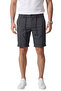 Navy Blue Slim Fit Lycra Striped Textured Elastic Waist Drawstring Men's Shorts Capri 2601743