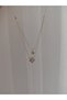 Double Layer Zircon Stone Clover Steel Women's Necklace - 5