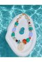 Summer Style Premium Look - Colorful Beaded Turquoise Pearl Detail - Necklace Earring Set - 2