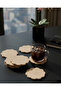 Set of 20 Wooden Daisy Coasters - Decorative Coffee Presentation (10X10 cm)
