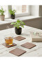 Set of 12 Wooden Square Coasters - Decorative Coffee Presentation (10X10 cm) - 3