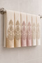 French Laced Embroidered Gift Dowry Box for Bride and Groom, Boxed 100% Cotton Kitchen Towel Set 30X50 Size 6 Pieces - 2