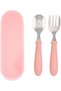 Kids Cutlery Set with Case, Round Edge Stainless Steel, BPA Free Spoon & Fork, Hygienic 304 Stainless Steel