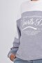Boy's Comfortable Fit Crew Neck Striped Cuff Sweatshirt - Black / Gray - 4