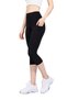 Nova Black Pocketed Capri High Waist Sports Leggings