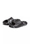 Men's Patterned Comfortable Sole Black Slippers - 2