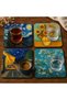 Van Gogh Themed Set of 4 Mdf Coasters |   Uv Printed Decorative Square Coffee and Tea Coaster - 2