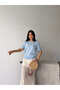 Premium Viscose Crew Neck Comfortable Fit Short Sleeve Flexible Summer Knitwear Blouse - 5