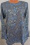 Er Clothing Paper Print Combed Cotton Blouse Long-Sleeve 3 Buttons Print - 3