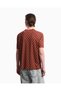 Men's Cotton Jersey Fabric Regular Fit Logo Signature Short Sleeve Red T-Shirt - 4