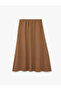 Modal Fabric Tie-Waist Midi Bell-Cut Skirt - 4