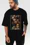 For Dog Lovers 30 Front Dog Prints Black Oversize T-Shirt 100% Cotton Unisex Dog Lover Premium Design - 7