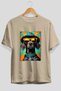For Dog Lovers 33 Front Dog Print Beige Oversize T-Shirt 100% Cotton Unisex Dog Lover Premium Design