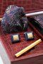 Burgundy Men's Gift Box - Tie with Handkerchief, Cufflinks, Tie Clip Kmk197 - 2