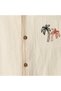 Short Sleeve Shirt with Palm Tree Embroidery - 4