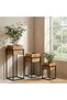 Koa Wooden Planter With Metal Stand 22x22x33cm -natural - 3