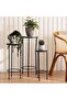 Medley 3-piece Round Metal Planter Stand - Black